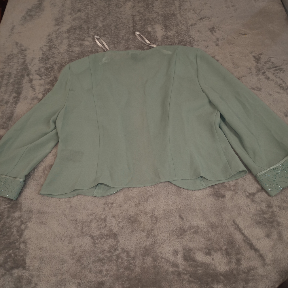 LE BOS Elegant Women's Light Green Dress Suit Size 10 - Picture 14 of 16